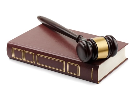 gavel on book